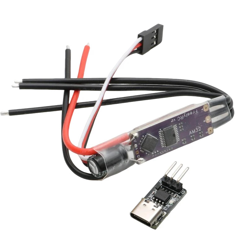 AM32 2-4S 40A ESC 32-bit Brushless Speed Controller On-board 5V2A BEC Module for Drone 1/18 1/24 SCX24 RC Crawler Car 1/16 Tank