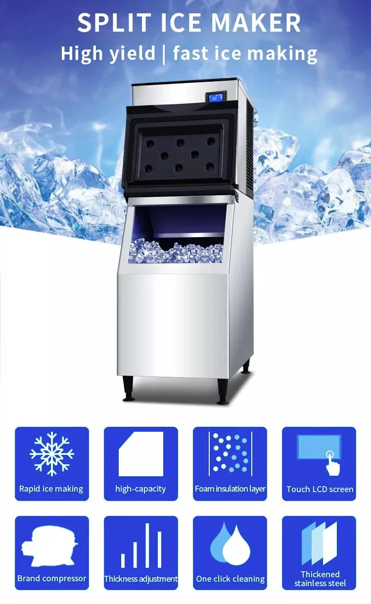 Custom Ice Making Commercial Machine Industrial Ice Cube Maker High Output Ice Cube Making Equipment