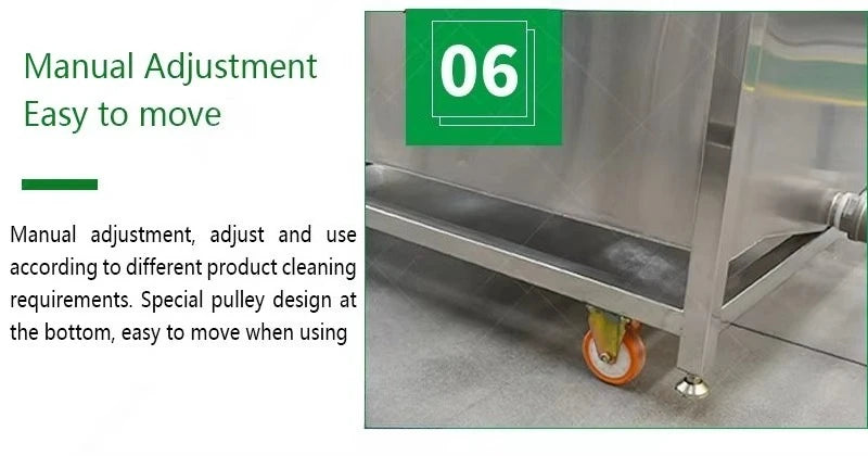 Customized Commercial Automatic High Pressure Air Bubble Fruit Vegetable Cleaner Motor Pump Included Industrial Large Capacity
