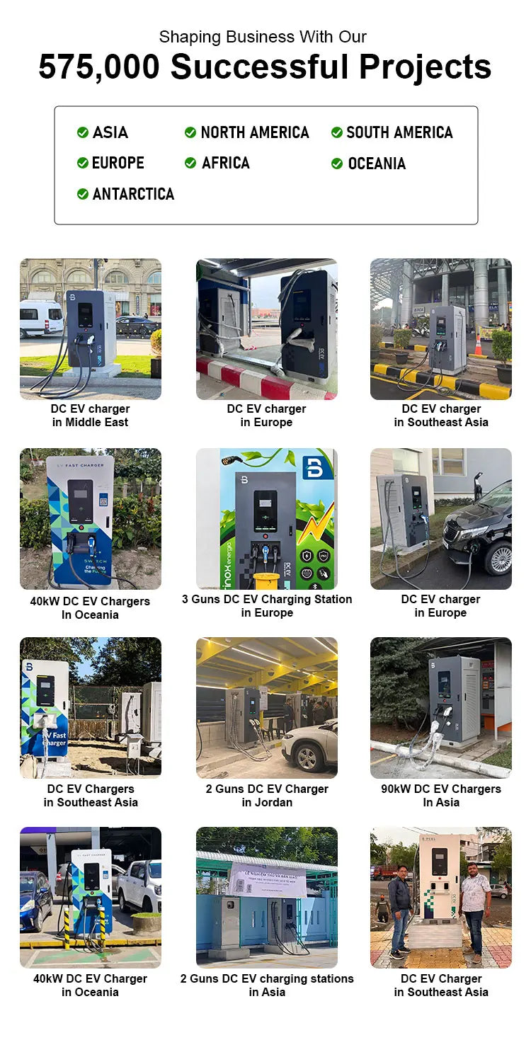 Customized 20KW 30KW 40KW Fast CCS2 CCS1 GB/T Electric Cars OCPP Commercial EV Fast DC EV Charger