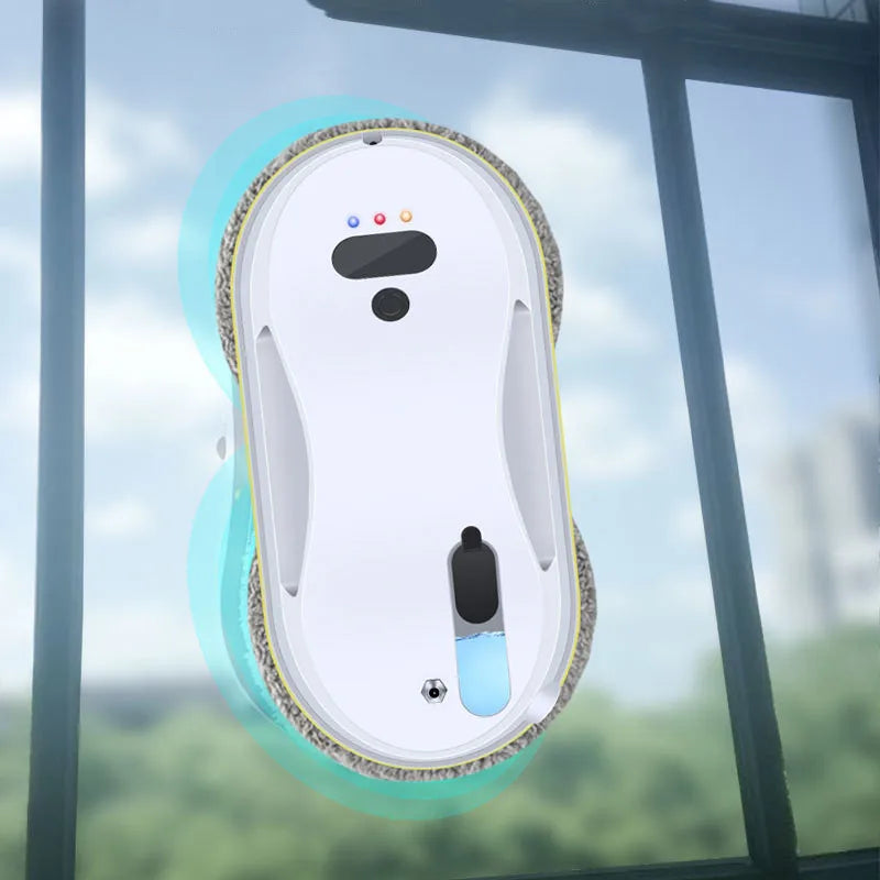 Clean Robot Auto-Spray Window Cleaning Robot Electric Glass Cleaner with Remote Control 360° Safety Rope & Suction High-Rise