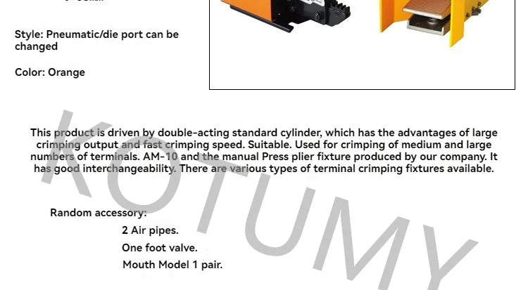 Pneumatic Terminal Crimping Machine Is Easy To Carry Pneumatic Crimping Machine Cable Terminal Crimping Machine