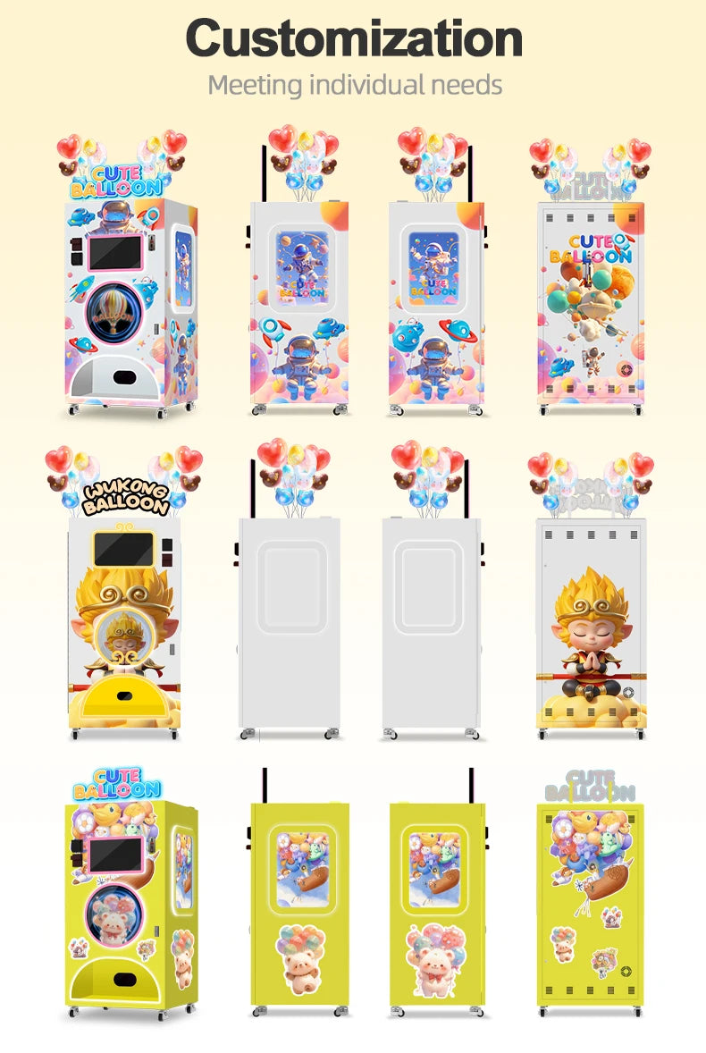 Customized Commercial-Grade Balloon Vending Machine Fully Automatic Industrial Type Cinema Use Remote Control