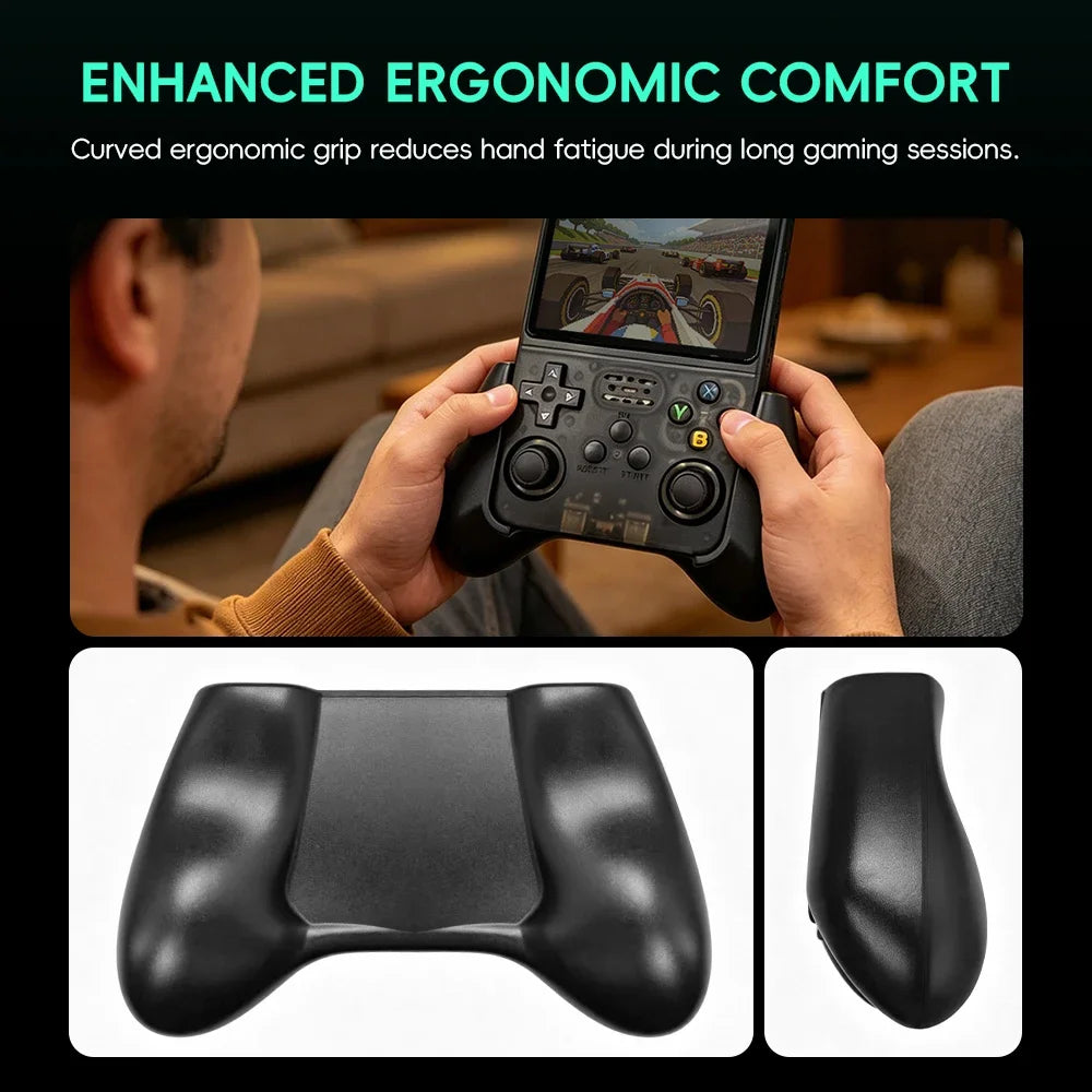 Data Frog R36S Grip, Pro Ergonomic Controller Handle Attachment, Enhanced Precision Gaming Grip for R36S Handheld Console