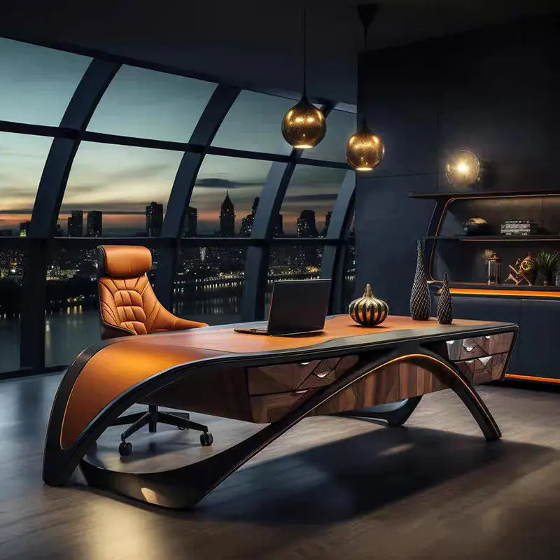 Elegant and creative curved executive desk room offices office desks and workstations Computer desk Room desks writing table