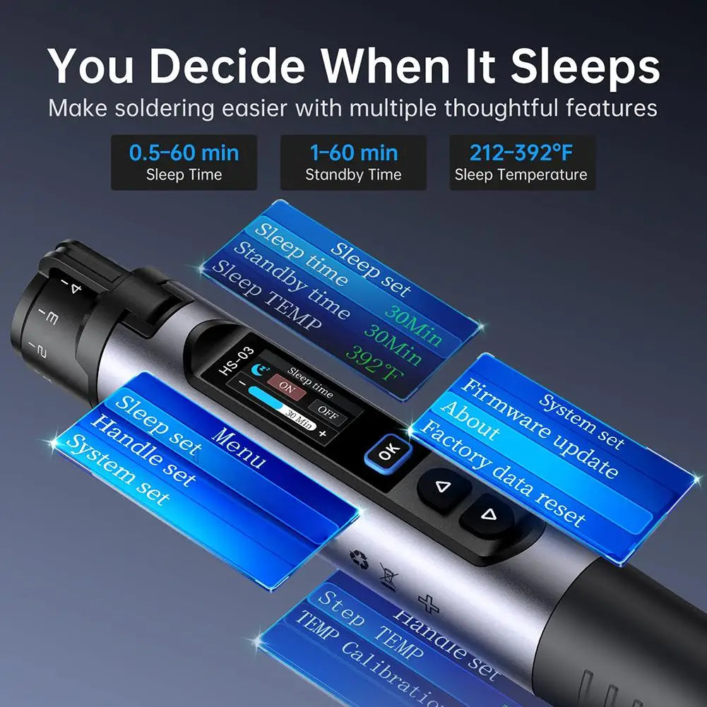 For FNIRSI HS-03 Wireless Electronic Maintenance Pen  Smart Thermal Tool With Auto Sleep Rechargeable TypeC Interfac