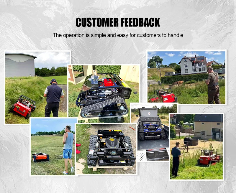 Customized Remote Control Lawn Mower Intelligent Mowing Robot Self-propelled High Horsepower All Terrain