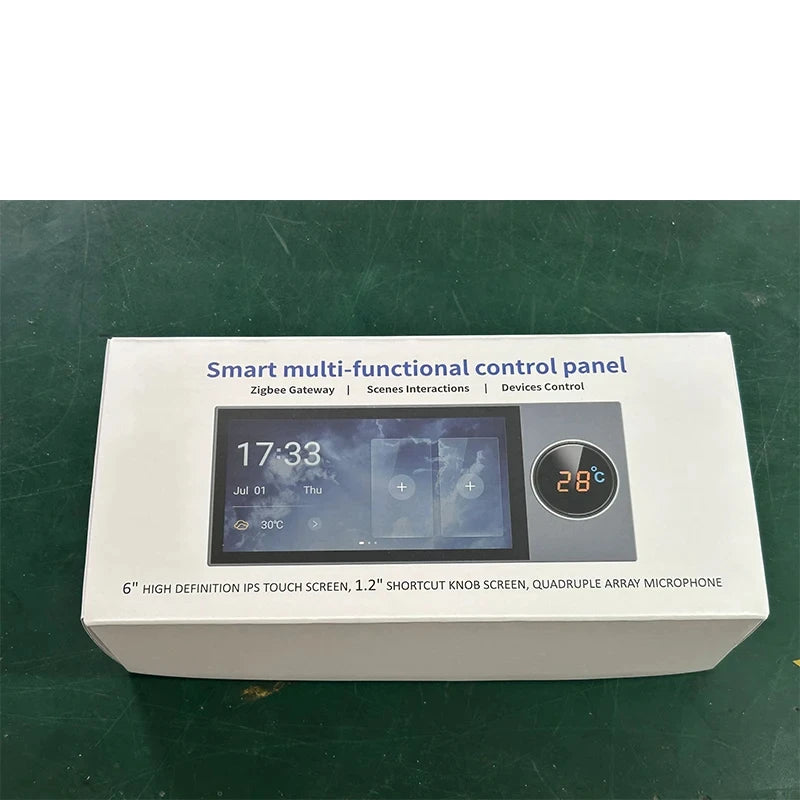 Smart Tuya Control Panel 6-inch Smart Home Multi-functional Touch Screen in-wall Central Control for Intelligent Device Scene