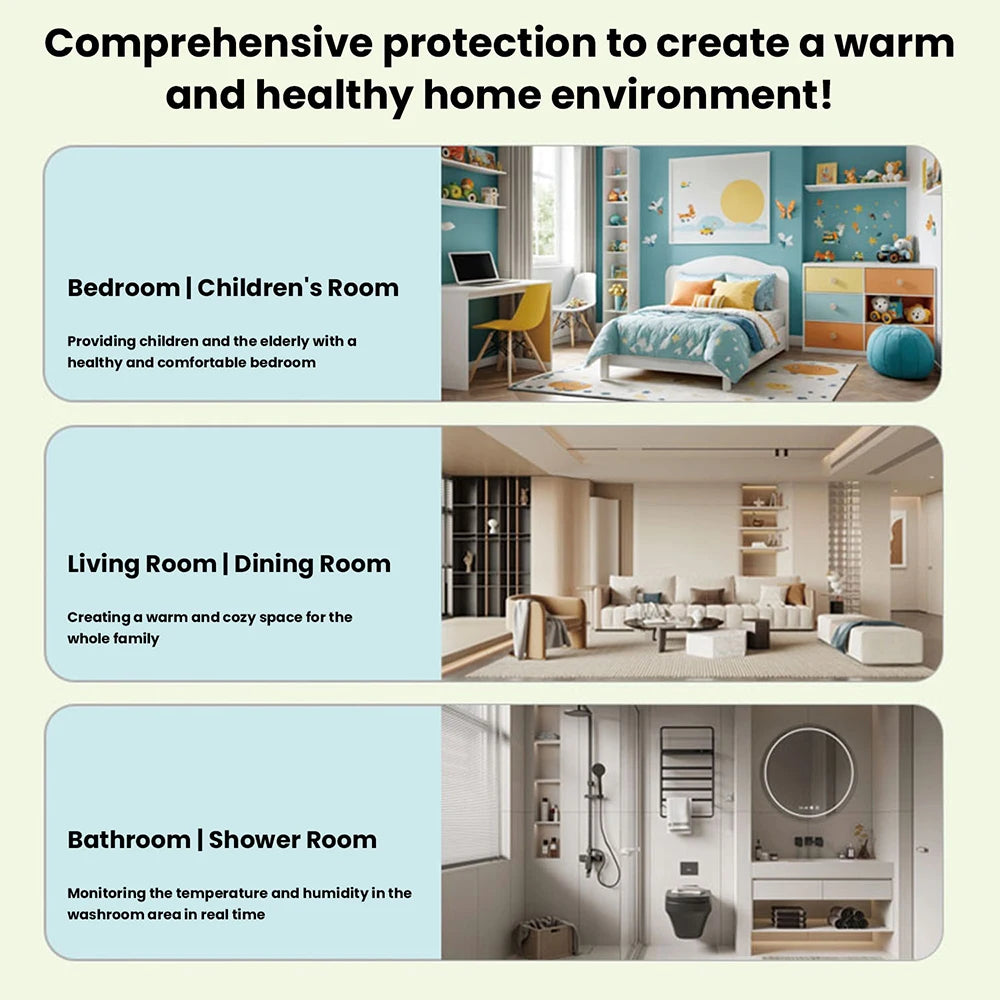 Smart Wifi Weather Station Display Weather Temperature Humidity Time Alarm Clock Desktop Electronic Clock Type-C Min Clock DC 5V