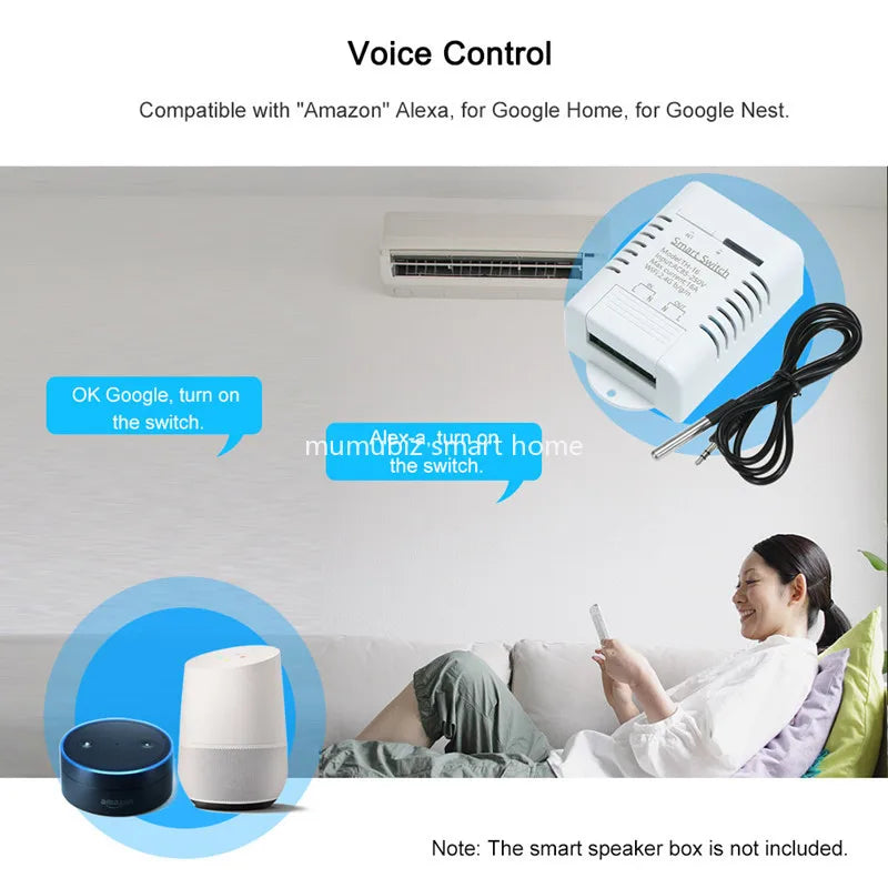 Smart Life WiFi Temperature Switches 16A Smart Thermostat Real-time Energy Comsuptiom Monitoring with RF433 Alexa Compatible
