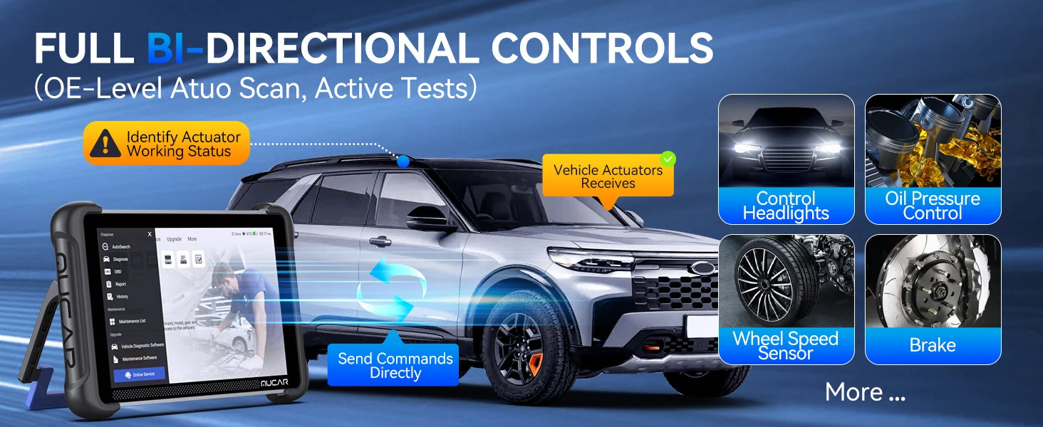 MUCAR 892BT AI-Assisted Bi-Directional Scan Tool Full System OBD2 Scanner Diagnostic Tool ECU Coding 35 Services With CANFD DOIP