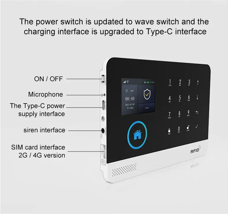 Smart Home Solar powered siren Tuya WIFI GSM Alarm System Wireless Smart Life APP 433MHz Safe Security Gap PIR Motion with Alexa