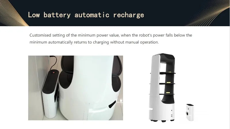 Commercial Autonomous Food Delivery Robot - Customized WiFi Intelligent Guiding Food Service Robot for Restaurant & Hotel