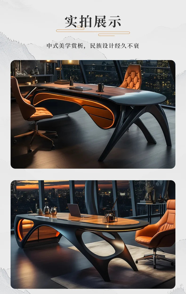Elegant and creative curved executive desk room offices office desks and workstations Computer desk Room desks writing table