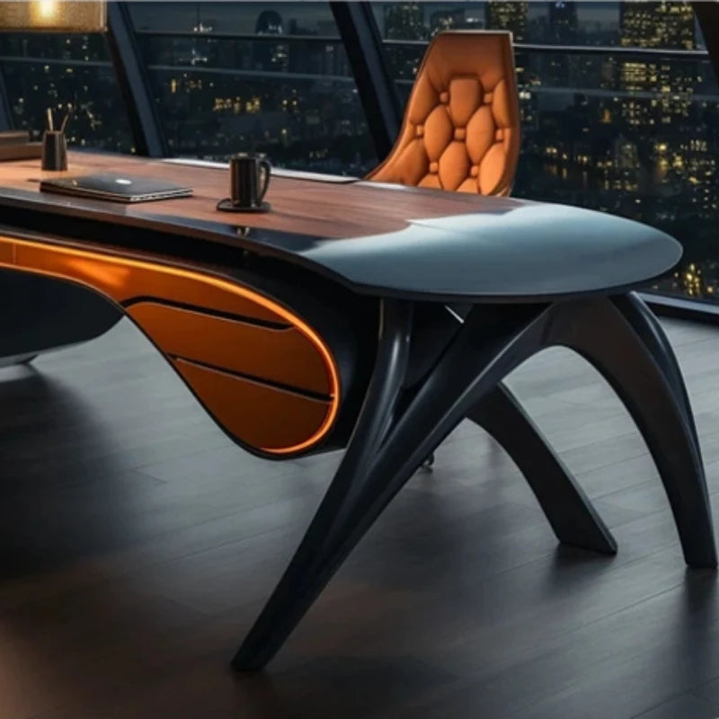 Elegant and creative curved executive desk room offices office desks and workstations Computer desk Room desks writing table