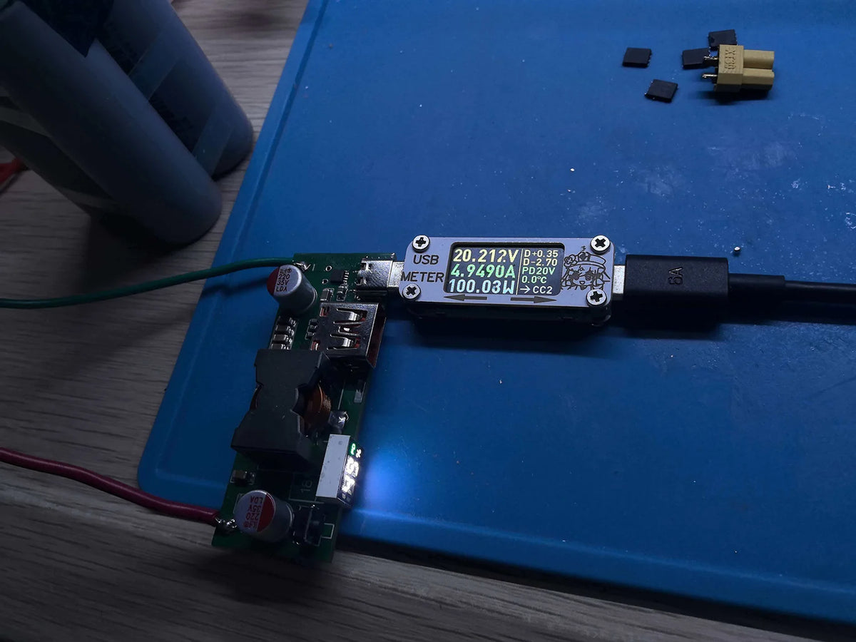 PD 100W Bidirectional Fast Charger Power Bank Module Boost Buck 2S 3S 4S 5S 6S Battery Charging-Discharging Li Ion Lifepo4 BMS