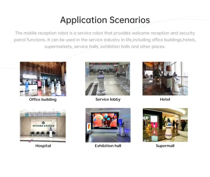 Commercial AI Greeting Reception Robot - Customized Factory Humanoid Guiding Welcome Automatic Service Robot