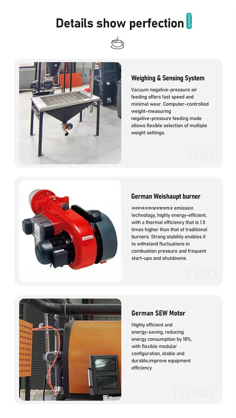 High Capacity 30kg Industrial Roaster for Commercial Coffee Plants Large Roasteries and Distribution Centers