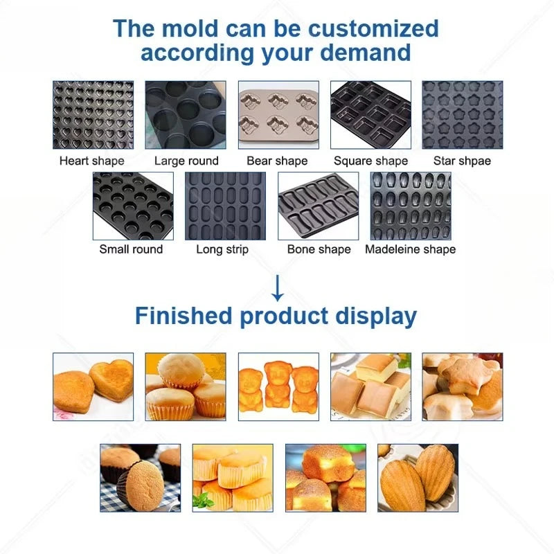 Full Automatic Customize Commercial Bakery Cake Line Cake Cupcake Encrusting Production Line High Capacity Industrial Efficiency