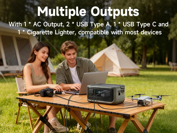 Outdoor Energy Storage LiFePO4 Power Station 140W PD Fast Charging UPS Battery For Home Emergency Camping Travel