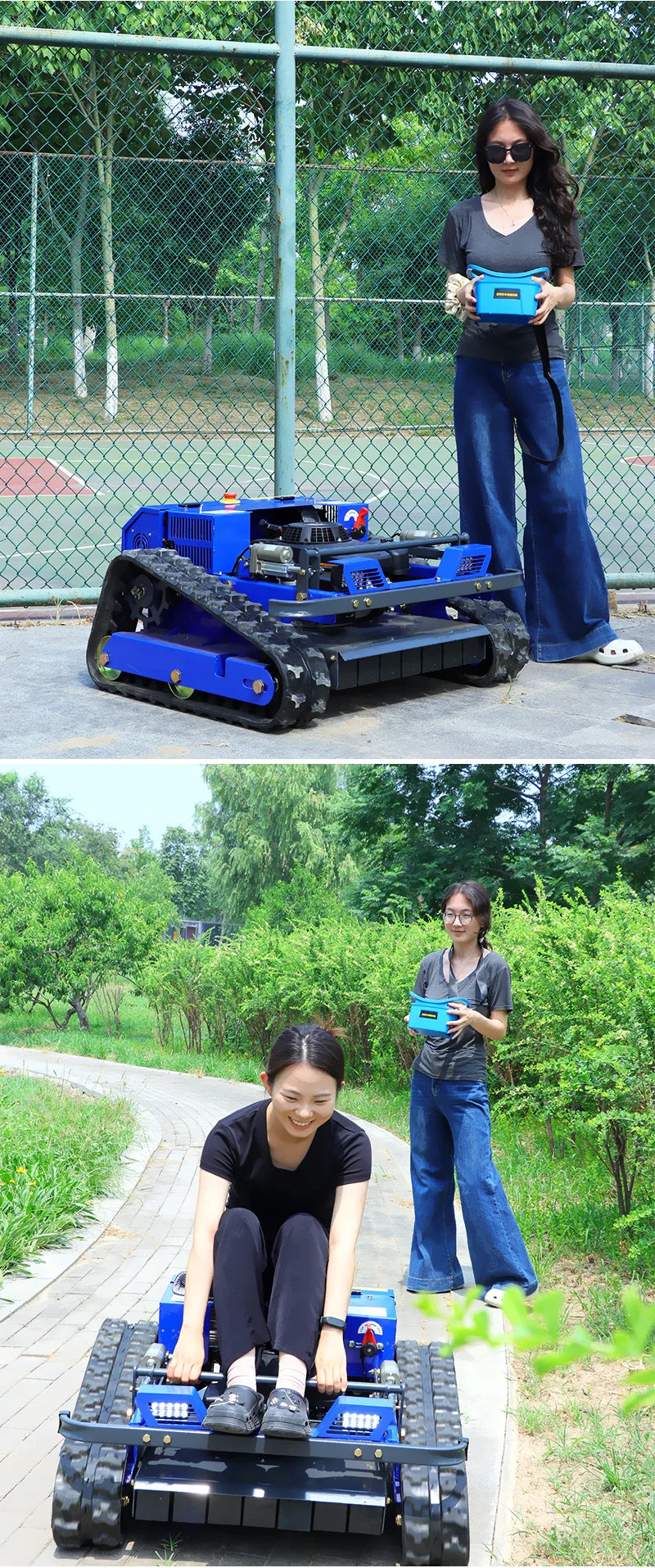 Customized Remote Control Lawn Mower Intelligent Mowing Robot Self-propelled High Horsepower All Terrain