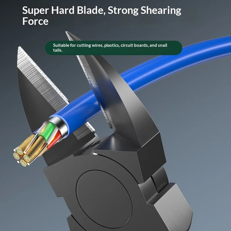Industrial Thousand a for Electrician Wires Terminals Special Pliers Mouth Cutters High Side Small Diagonal Grade Hardness Abi