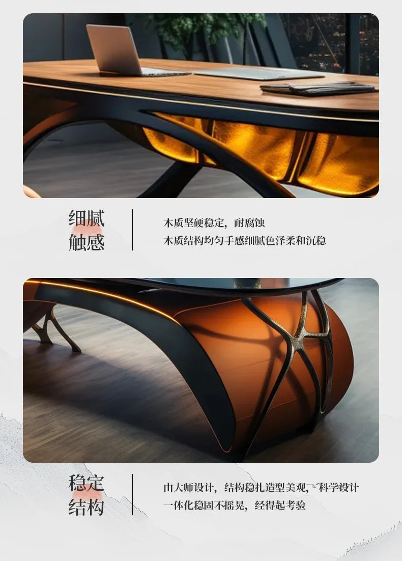 Elegant and creative curved executive desk room offices office desks and workstations Computer desk Room desks writing table