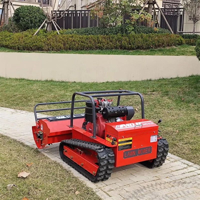 Customized Remote Controlled Robot Lawn Mower with Zero Rotation Track High Efficiency Lawn Mower CE EPA Certification