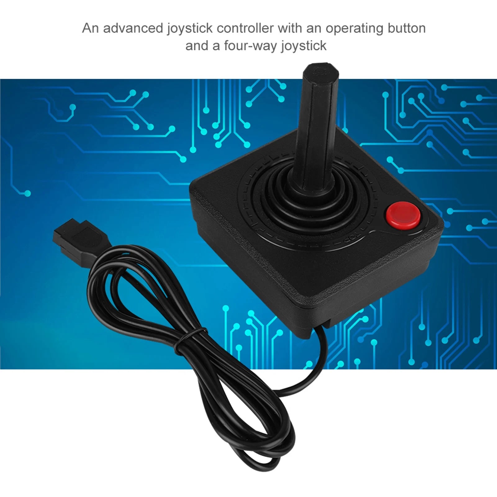 Retro  Ergonomic 360 Controller Wireless Controller Analog Stick Wear Resistant ABS Friendly Materials for Atari 2600