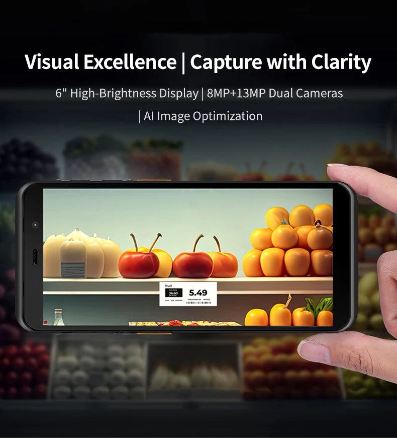 TC60 6 inch PDA Rugged Android Smart Terminal 2D Barcode Scanner with WIFI Bluetooth High Quality Mobile Industrial RFID