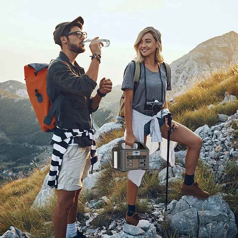 100W Solar Power Portable Station Camping Battery Generator Outdoor Lifepo4 Bank 110V 220V Supply Emergency Home Energy RV Led