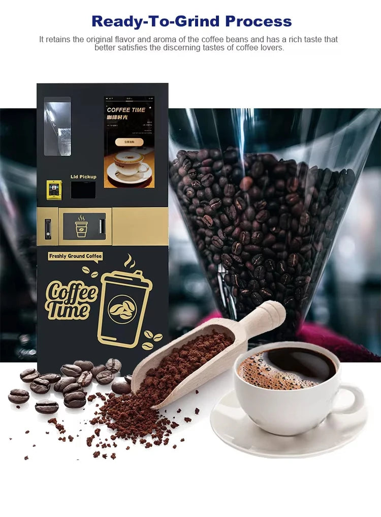Wholesale Customized Full Automatic Smart Coffee Maker Vending Machine Commercial Operated High Efficiency
