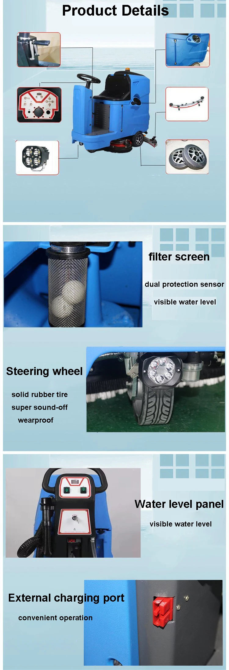 Professional Robot Scrubber Floor Cleaning Machine Automatic Intelligent Floor Scrubber For Commercial Mall Office School