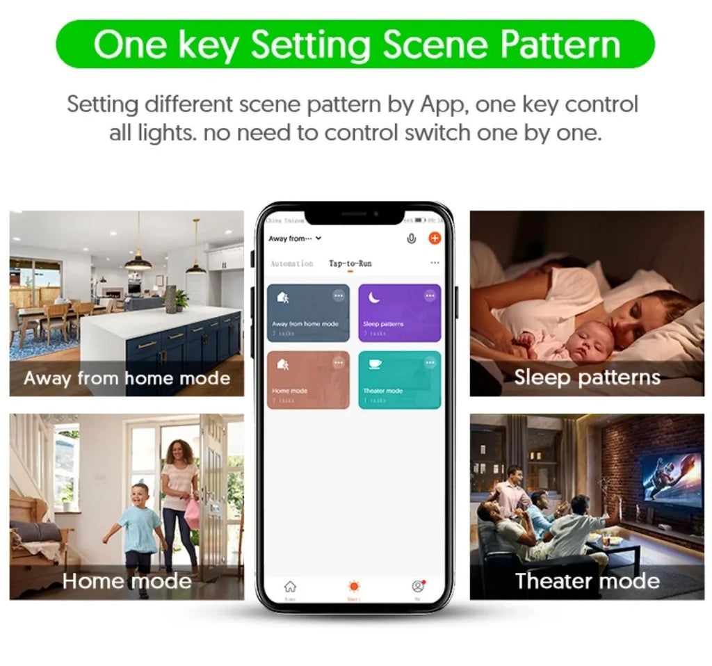 Milfra Smart Wifi Switch IT KR Standard Wireless Home Wall Button Switches 1/2/3 Gang Tuya Smart Life App Voice Control by Alexa