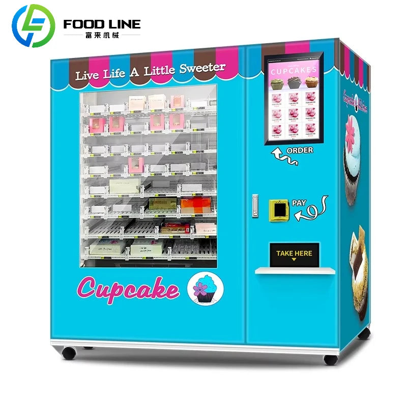 Custom Automated Hot Food Vending Machine for Business Commercial Self Service Hot Meal Vending Machine with Touch Interface