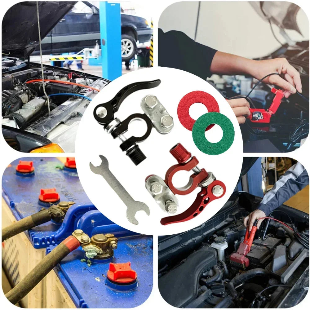 Car Battery Terminal Connectors Quick Releas Top Post Connector Pole Heavy-duty Clamp Clip Terminal Pile Head for Caravan Boat