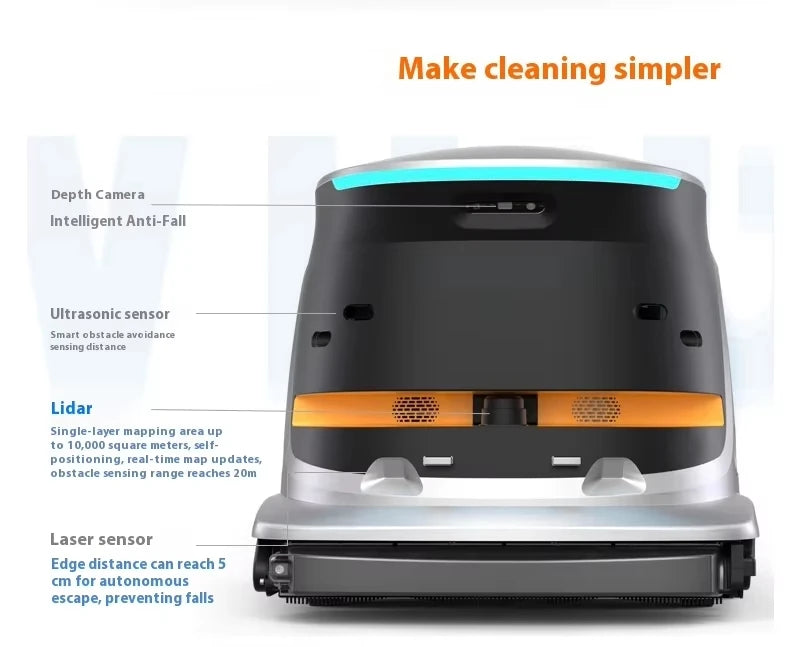 Customized Intelligent Eco-Friendly Dry Cleaning Robot Commercial Waterless Floor Dusting Automated High-efficiency Unit