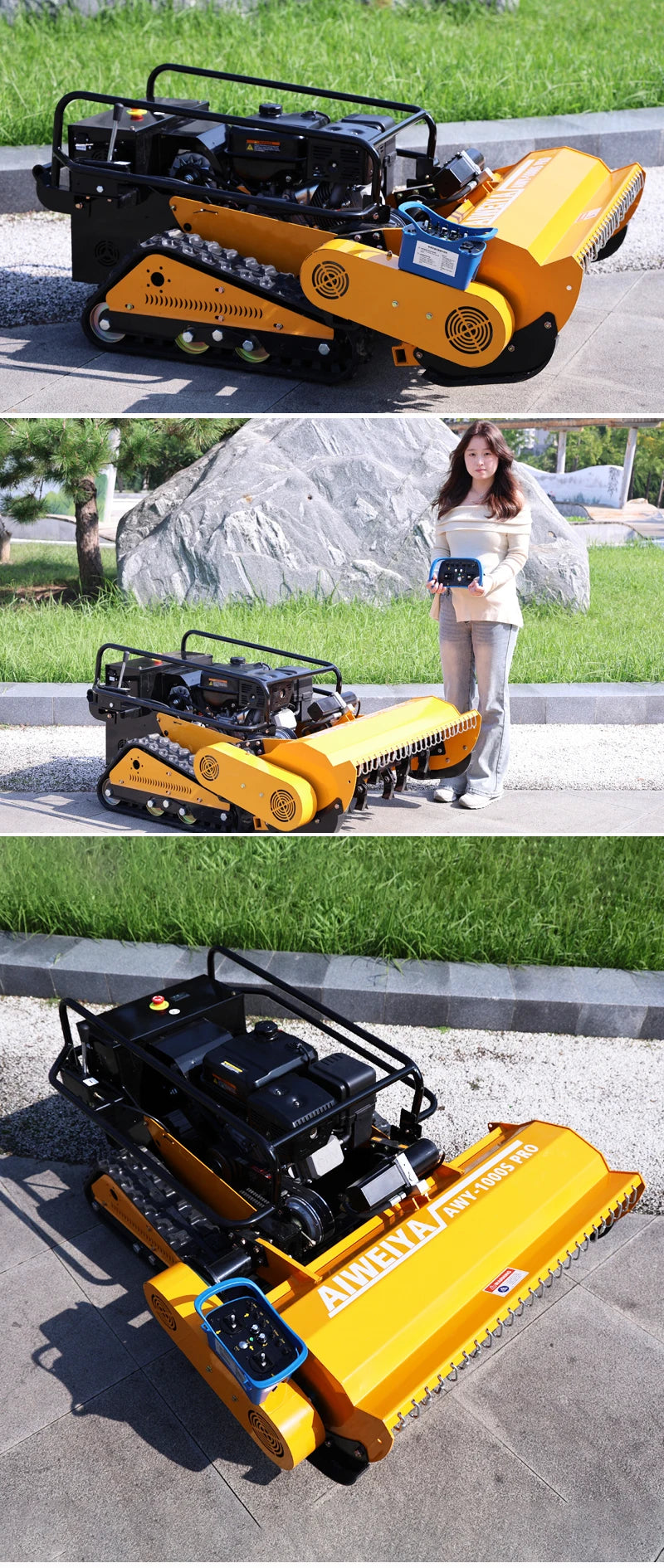 Customized CE Certified Lawn Mower Household Robot Lawn Mower,Crawler RC 4-Stroke Lawn Trimming Equipment