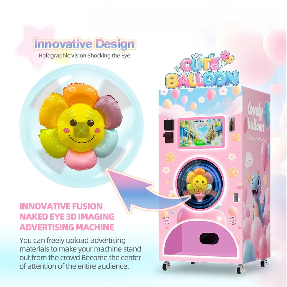 Customized Latest Touch Screen Smart Robot Balloon Vending Machine Fully Automated Credit Card Coin Payment Wholesale