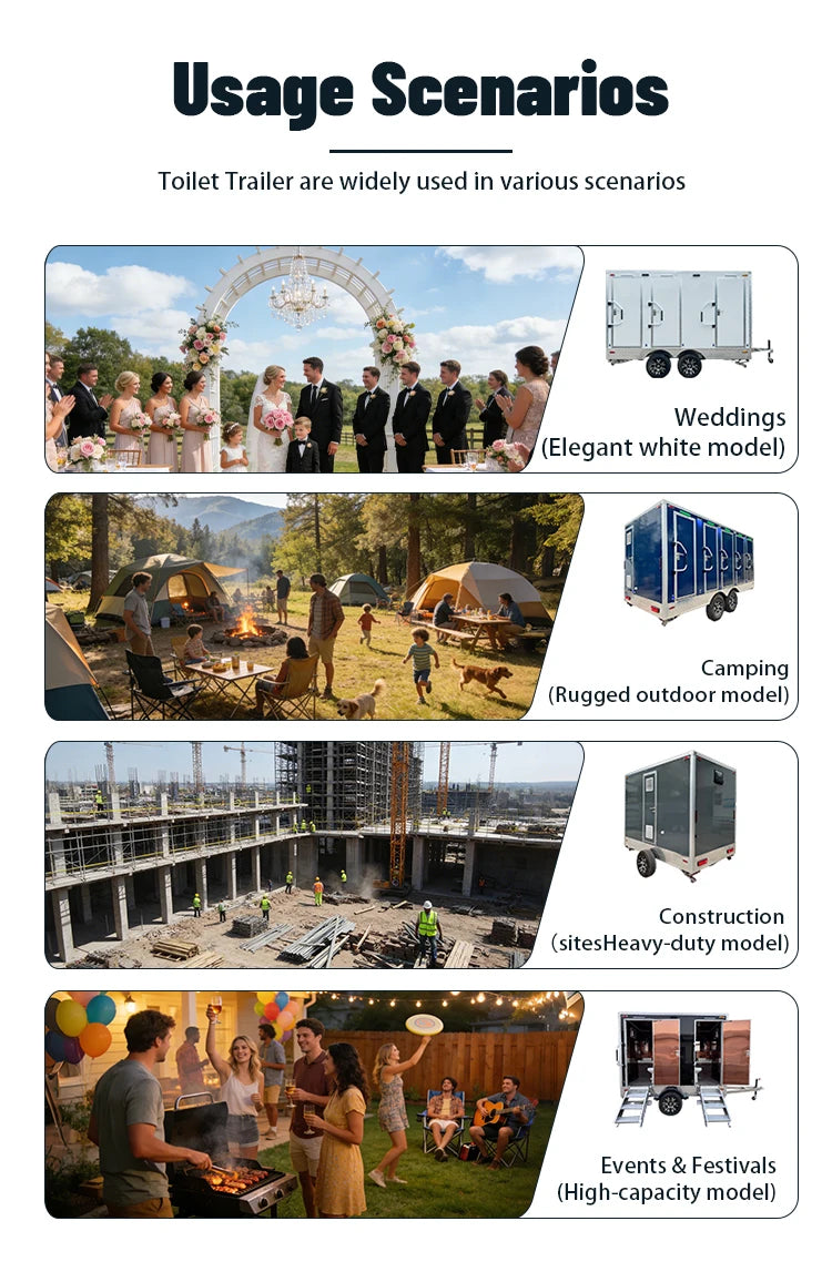 Hot Sell Easy Assembly Portable Toilette Mobile Toilet WC For Commercial Purpose Customized Durable