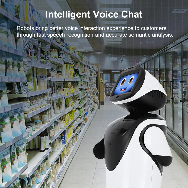 Customized Intelligent AI Interactive Communication Commercial Reception Robot with Dancing Greeting for Promotion