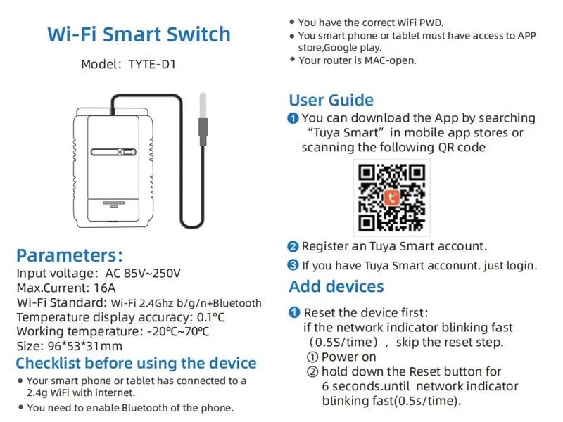 Smart Life WiFi Temperature Switches 16A Smart Thermostat Real-time Energy Comsuptiom Monitoring with RF433 Alexa Compatible