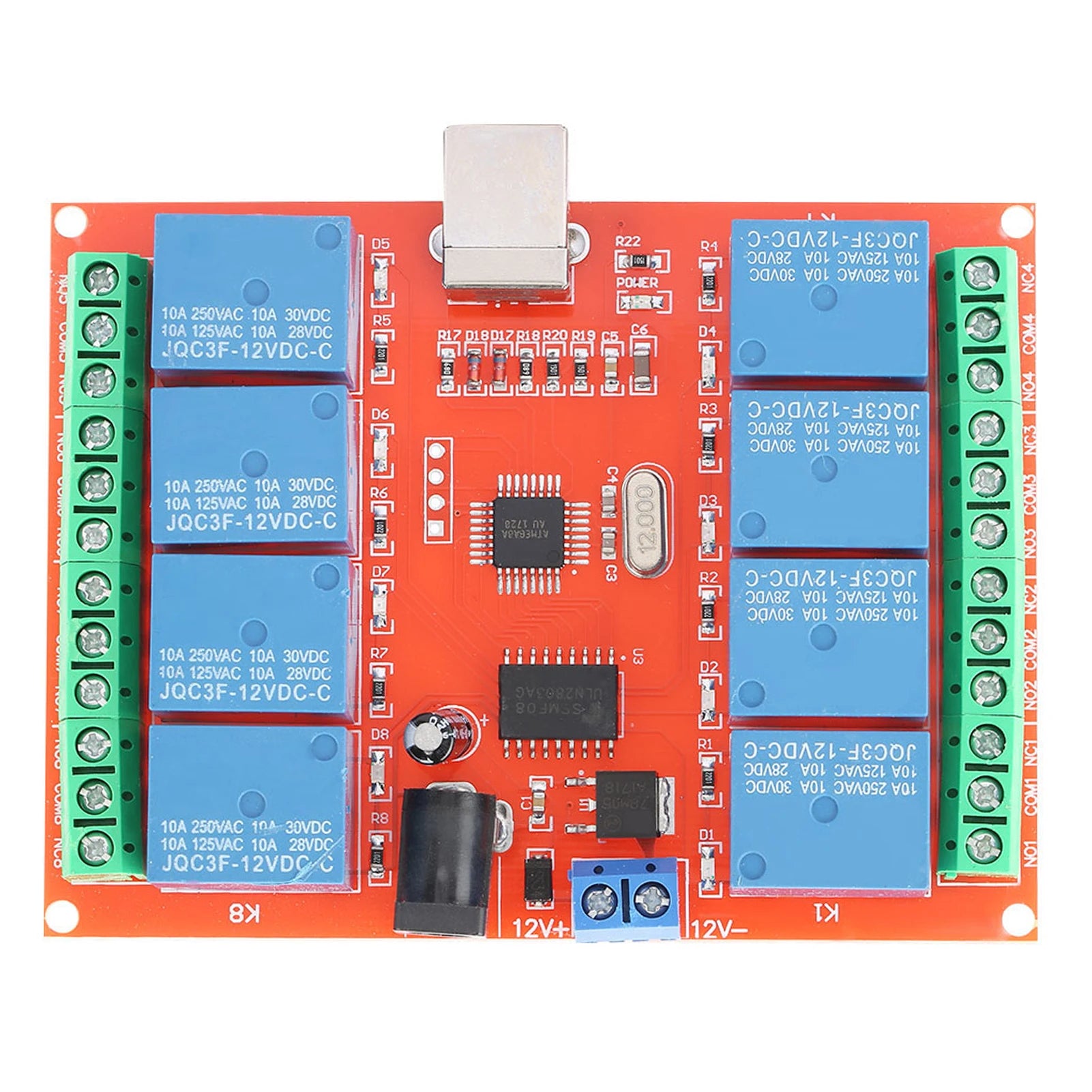 8-channel Relay Controller Smart Relay  12V 8-channel Computer USB Controller  Relay Module PC Smart Controller