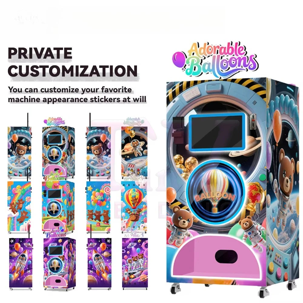 Custom Logo Commercial Automatic Balloon Vending Machine Efficient Coin Card Payment Options Retail Business Use High Efficiency