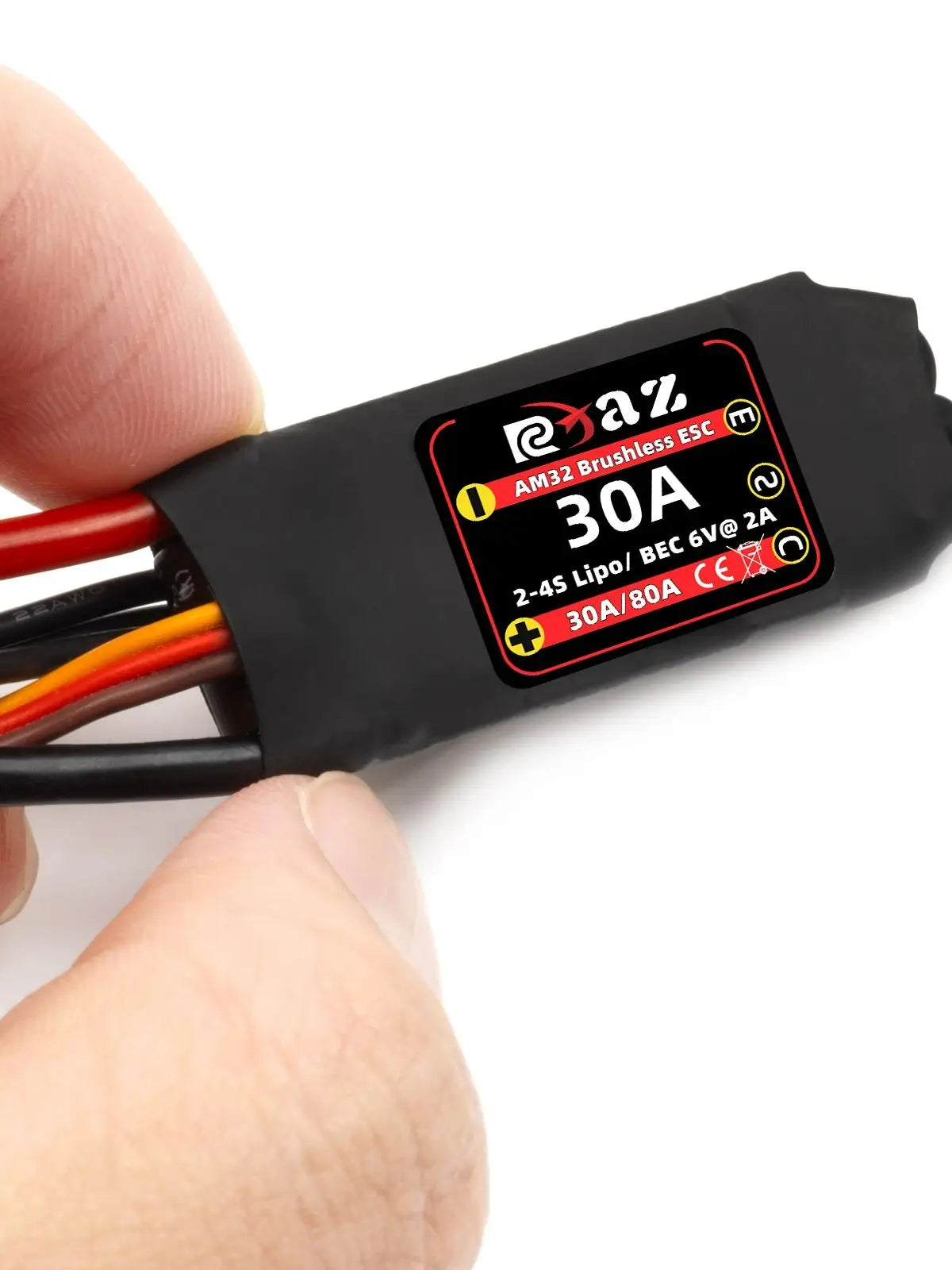 RCXAZ AM32 Programmable 30A ESC Speed Controller for 1/18 1/24 RC Cars Axial SCX24 FCX24 TRX4M 2-3s DIY Cars Performance Upgrade