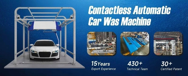 Customize Full-automatic Touchless Car Wash Machines, Commercial Intelligent 24-hour Self-service Unattended Car Wash Equipment.