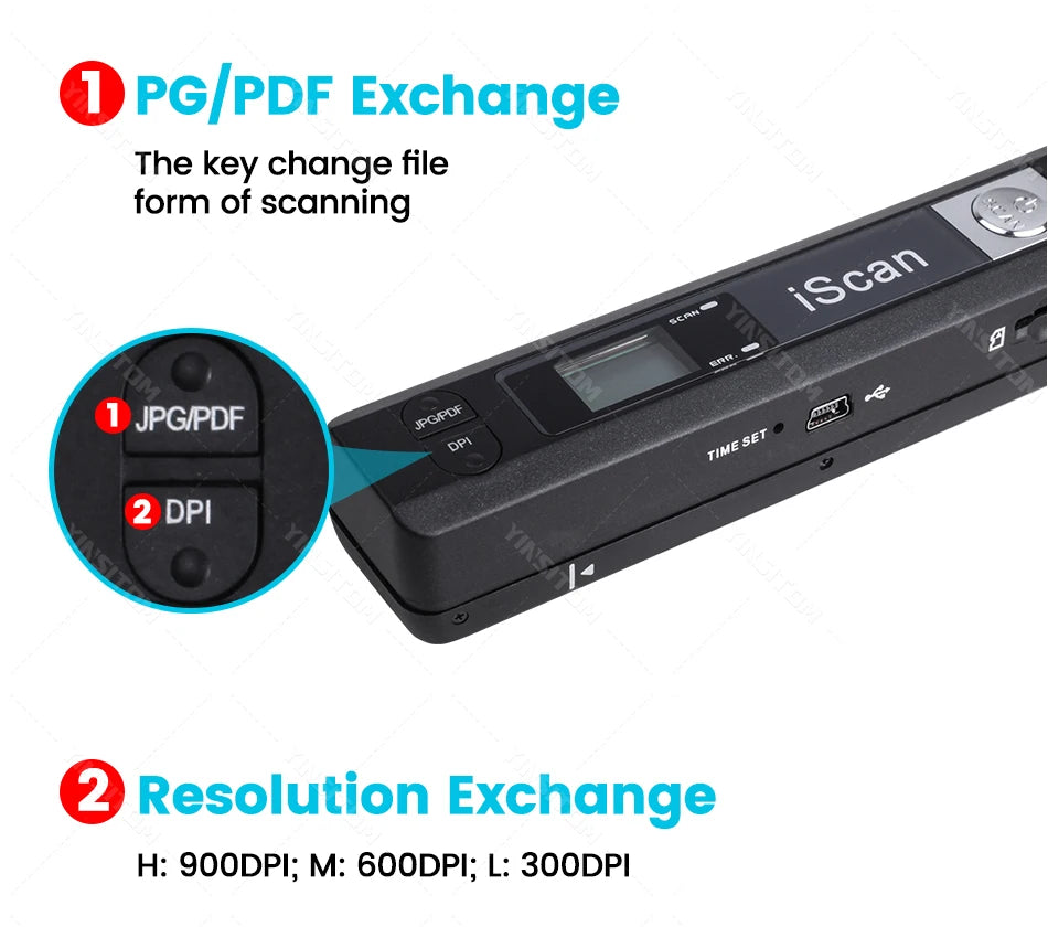 iScan01 Portable A4 Document Reader Scanner 900DPI For Contract Books Office Business Handheld Mobile Scanners JPG PDF Format