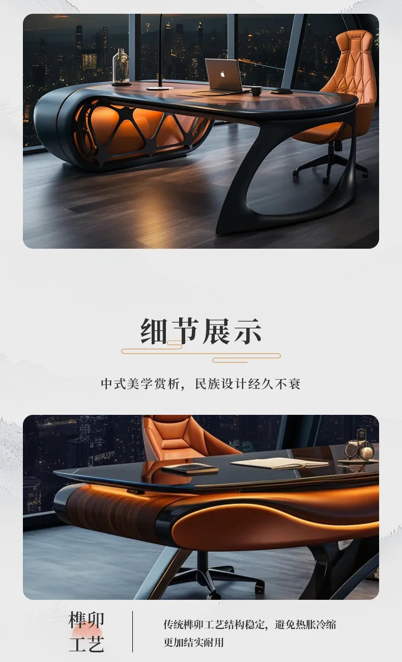 Elegant and creative curved executive desk room offices office desks and workstations Computer desk Room desks writing table