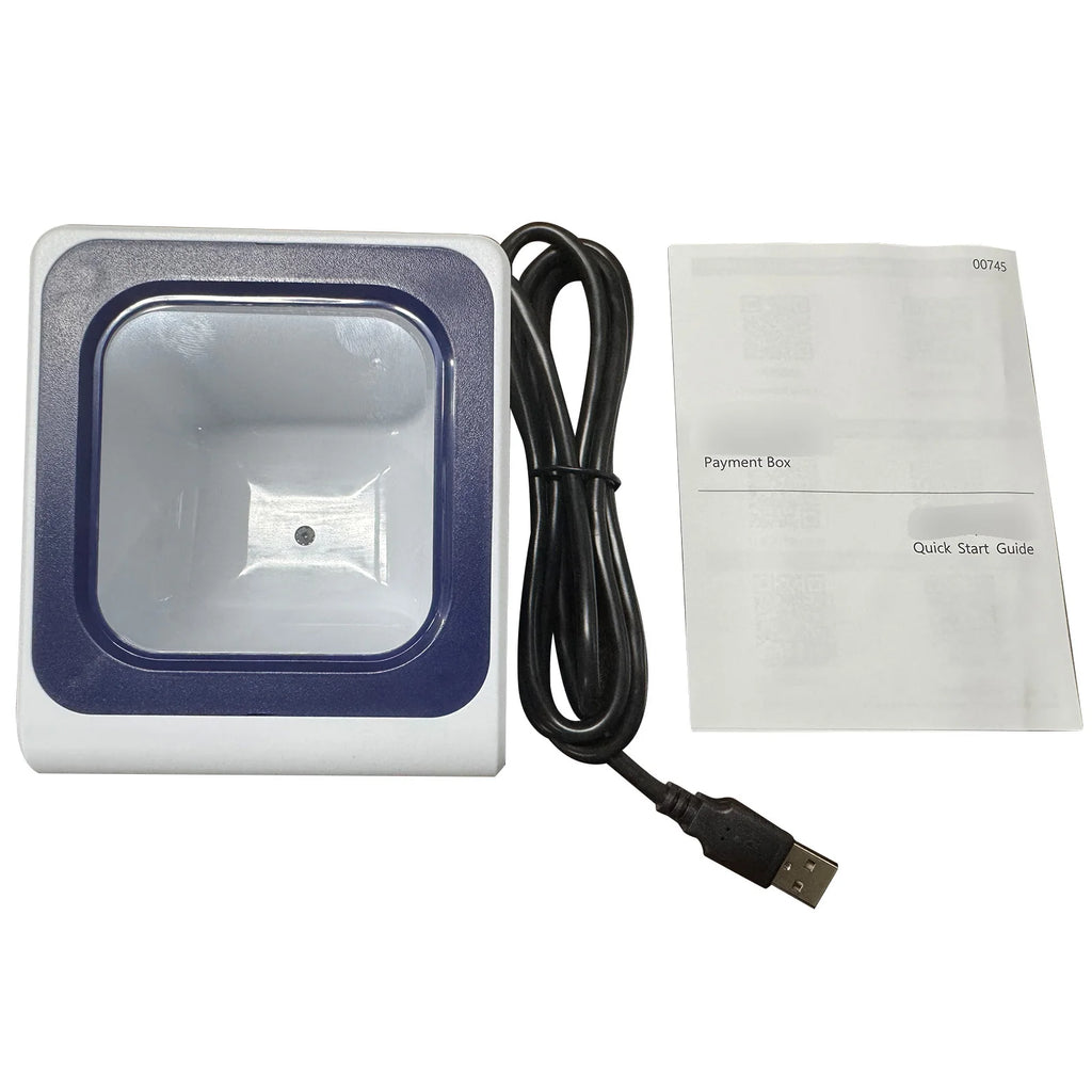 Bar  Scanner QR Desktop Scanner Desktop Barcode Scanner for 2D/1D QR Bar  Payment  Scanning Box with Voice Prompt