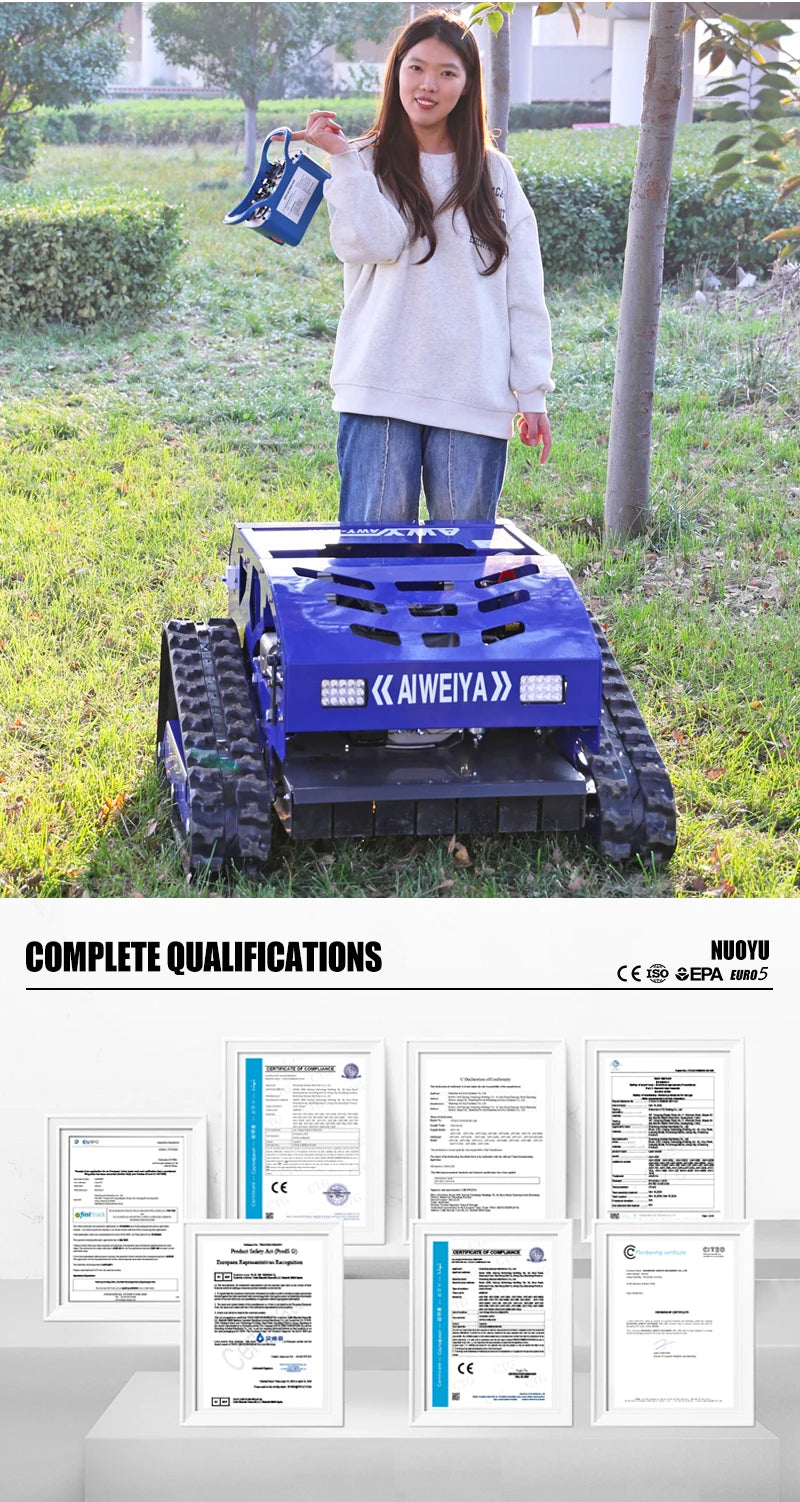 Customized Small High Power Remote Control Robot Lawn Mower CE EPA Approved Free Snow Shovel for Home Garden